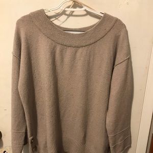 Democracy Tan Crewneck Style Knit Sweater